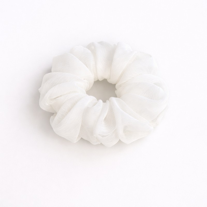 Білий шифоновий скранч